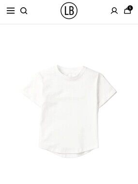 NWT Little Bipsy Basic Tee White Cotton Crewneck Kids Tshirt